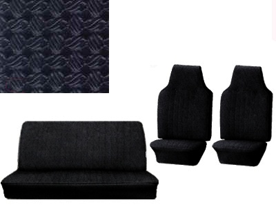 Seat upholstery black set 8.67-7.69